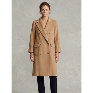 Ralph Lauren Double-Breasted Camel Trench Coat